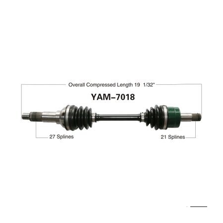 Wide Open OE Replacement CV Axle for YAM FRONT L YFM350/450 GRIZZ YAM-7018